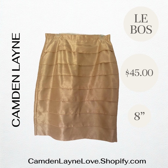 Le Bos Tan Blazer with Notched Lapel and Fitted Waist - Picture 5 of 8